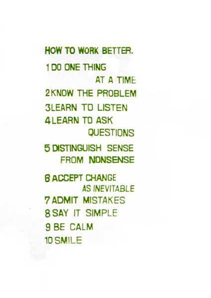 How to Work Better Artists Peter Fischli and David Weiss