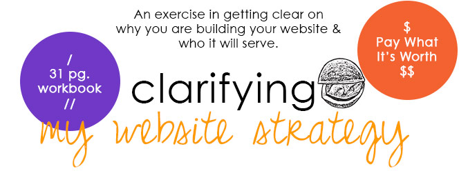 clarifying my website strategy